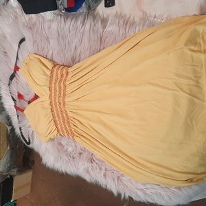 Fashion instincts yellow and red dress size medium